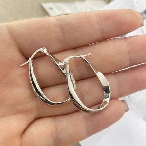 Trending Geometric Twisted Hoop Earrings For Women Mobius Strip Compact Earring Fashion Ear Jewelry Accessories Wholesale