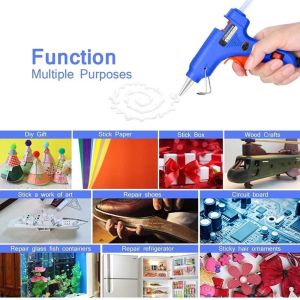 20w Hot Melt Glue Gun Childrens DIY Handmade Special Household Hot Melt Glue Stick Glue Hot Melt Gun High Temp Mini Hot Melt Glue Gun Kit with 20pcs Glue Sticks for DIY Projects