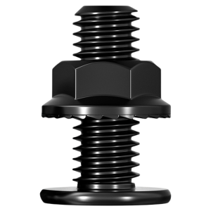 TIANZHUOJINSHU | Black 304 Stainless Steel CM Slim Head Cross Slotted Flat Head Screw and Flange Nut Set