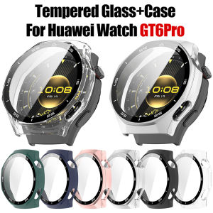 PC Case + Tempered Glass For Huawei Watch GT6 Pro 46mm Full Shell Screen Protector Bumper Cover GT 6 Pro 46mm Smart Accessories