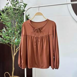 Balloon bow เสื้อแขนยาวสไตล์เกาหลี ทรงบอลลูน