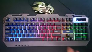 COD KIRIM CEPAT LDKAI Gaming Keyboard LED with Mouse 828 / Keyboard komputer pc wireless gaming empuk usb logitech 1 paket untuk semua merk laptop full set