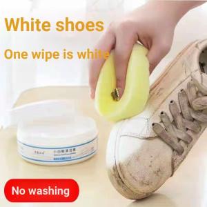 [SG SELLER]White Shoe Cleaning Cream Shoes Whitening Cleansing Gel Shoe Stain Remover White Colour Restorer Remove Dirt & Stains Shoe Cleaner