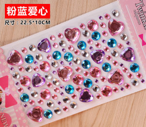 Childrens DIY Diamond Sticker Decals Cartoon Crystal Gem Mobile Phone Decoration Adhesive Stage Craft Toy for Kids