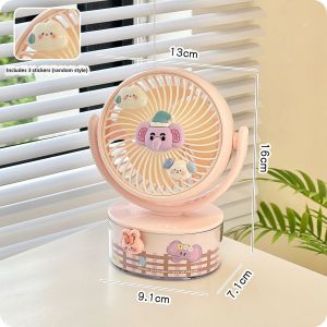 USB Rechargeable Quiet High Wind Mini Desk Fan
