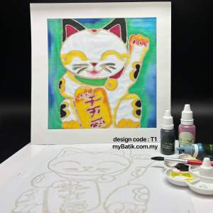 DIY Lucky Cat Batik Painting Kit