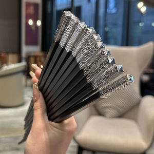 Luxurious Home Use Alloy Chopsticks Hotel Style Geometric Pattern Handmade Chinese Cuisine Dining Utensils Boss Lady Pick