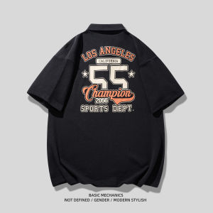 Extra Large 300 Pounds American Retro Polo Shirt Mens Short Sleeve Loose Heavyweight Collared T-Shirt Summer Fashion Top