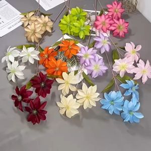 (3HEADS) LOTUS DIAMOND FLOWER Artificial Fake Plant Bouquet Plastic Wedding Decoration Props Plant Pelamin Peony Daisy
