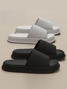 Anti-Odor Mens Slippers Summer Outdoor Indoor Home Bathroom Anti-Slip Thick Bottom Casual Flat Footwear EVA Material