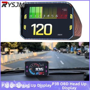 RYSJM | Đồng Hồ Đo Tốc Độ Thông Minh Đa Chức Năng Trên Bảng Điều Khiển Ô Tô HUD HUD Với Đồng Hồ Đo Nhiệt Độ Nước Hệ Thống Báo Động Tự Động Tăng Áp Turbo Cho Xe