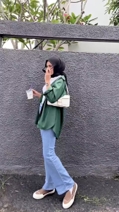 CELANA CUTBRAY JEANS HIGWAIST KOREAN STAILY CELANA PANJANG WANITA CUTBRAY