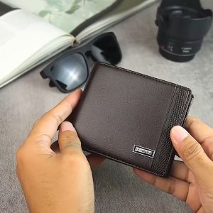 Dompet Pria Branded Bahan Kulit Sintetis PVC ML 06S - Dompet Cowok - Dompet Kulit - Dompet Premium - Dompet Terbaru 2025 - Dompet Polos