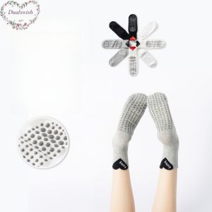 Heart Shaped Cotton Yoga Socks Breathable Sweat Absorbing Anti Slip Professional Dance Yoga Pilates Socks