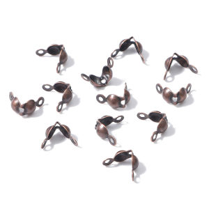 100Pcs/lot Connector Clasp Findings 4x7mm Fit Ball Chain Calotte End Crimps Beads Connector Components For DIY Jewelry Making