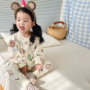 Spring 2024 Vitality Adorable Baby Girls Sleeping Bag Boys Soft Breathable Jumpsuits Infant Childrens Fun One-Piece Pajamas