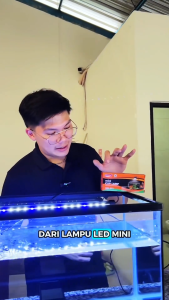 Lampu Jepit Kecil Aquarium Aquascape Mini Lamp 3 Mode Toples SAKKAI PRO LED 311 Murah Biru Putih