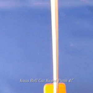 KUAS ROL CAT KAPAL PUTIH 4\\\" GAGANG PANJANG ORANGE WILMER 12pcs