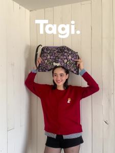 Tagi. Edge Jacquard Shoulder Bag กระเป๋าสะพายไหล่แจ็กการ์ดขอบเก๋