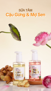 Combo Sữa Tắm Ngừa Mụn Lưng & Dưỡng Trắng Da Toàn Thân Niacinamide Arbutin Kẽm PCA — Cậu Gừng & Mợ Sen SIS&BRO 200ml