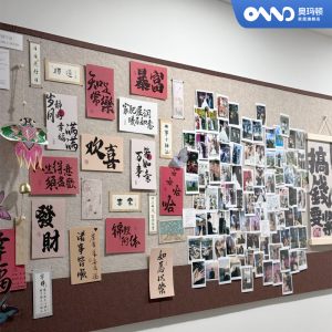 Omaton Photo Wall Background Board Cork Board Wool Felt Board Hanging Wall Soft Wood Panel No Drilling Instant Camera Wall Decoration Creative Desk Cultural Supplies