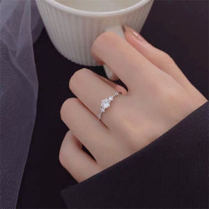Lovelylife🔥 Cincin Jari Telunjuk Model Terbuka Dapat Disesuaikan Hias Berlian Gaya Korea Untuk Hadiah