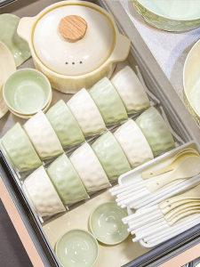 mornenjoy | Aesthetic Creamy Style Dinnerware Set