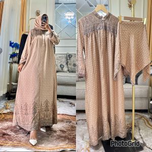 Annisa dress set hijab rayon turquoise