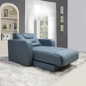 Leather Electric Recliner Sofa Bed Modern Simple Style Living Room Balcony Double Function Sofa Couch Folding Sponge Filling