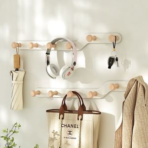 Clothes hanger wall-mounted wall-mounted door hook hole-free porch bedroom wall-mounted clothes hanger clothes rack rack rack