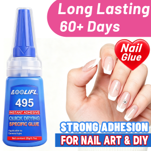 LOOLIFL Super Strong Nail Glue For False Nails Soft Nail Tips Quick Drying Suitable Nail Art Beginners Adhesive Long Lasting