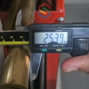 As kuningan 1" (25.4 mm) brass round bar