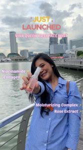 Viva Queen Rose Face Mist with NIACINAMIDE COLLAGEN MOISTURIZING COMPLEX & ROSE EXTRACT - 60ml