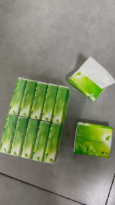 Organic Green Tea Facial Tissue Paper Towel 3 Ply(300 Sheets 10 Packs)Soft & Strong Virgin Wood Pulp
