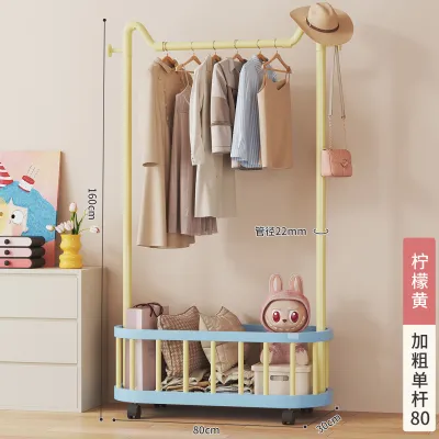 yousyalife | INS Style Floor Clothes Rack Portable Home Clothes Storage