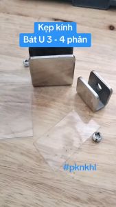 [Hộp 5 cái] U inox 304/ Kẹp kính chữ u/ Bát kính cửa cường lực - 3cm 4cm