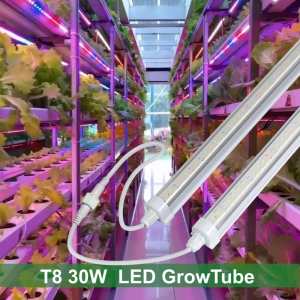 T8 LED Grow Light 30W 110cm Full Spectrum | IP65 Waterproof Tube for Indoor Plants Vegetables & Fruits | VEG/BLOOM Mode | Easy Install