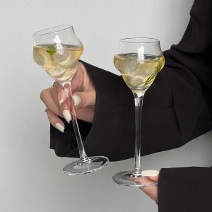 Nordic Style Crystal Glass Highball Cocktail Cup Champagne Glass Personalized Juice Drinkware Creative Beverage Glasses