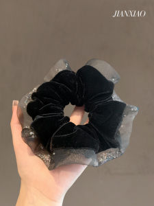 Fashionable Velvet Hair Ties Sparkling Water Diamond High Elasticity Bun Decorations Korean Style Hair Accessories for Women