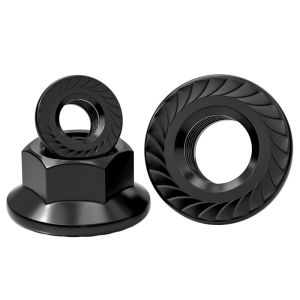 TIANZHUOJINSHU | Black 304 Stainless Steel Anti-Slip Flange Nut