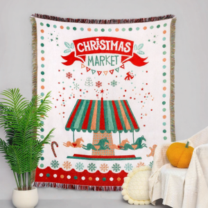 Christmas Double Layer Cat Scratch Resistant Artistic Blanket