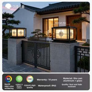 VINCAN | Solar Wall Pillar Top Decorative Lamp