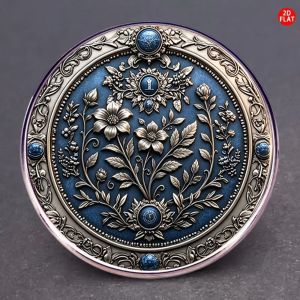 CIFBUY Vintage Flower Pattern Aluminum Wall Art Waterproof Metal Sign for Living Room Bedroom Home Decor