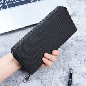 New Canvas Long Wallet for Men Large Capacity Zipper Coin Purse Multi-Card Currency Wallet Retro Style Youth Fashion Accessories