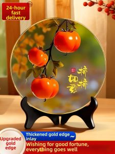 YICHENGXUAN | Thickened Auspicious Persimmon Decorative Picture