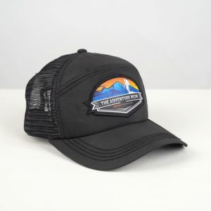 Topi Jaring Kanvas Trucker Adventure Hitam Zarventure