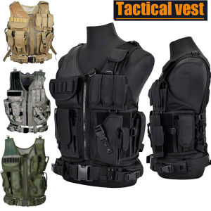 Multi-Pocket Swat Army Tactical Vest Jungle Combat Body Armor Vests Security Hunting Outdoor CS Game Airsoft Training Jacket