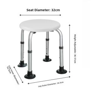 Thickened Plastic round Stool Anti-Slip Bathroom Bench Adult Bathing Shoe-Changing Piano Practicing Stool Home Use Furniture