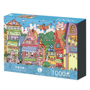 GILL&LILL | Adult Colorful Town Healing Puzzle 1000 Pieces