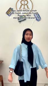 Jas Hujan Poncho Mini Cap Gajah Mantel Ujan Dewasa Ponco Lengan Elephant Brand Terusan